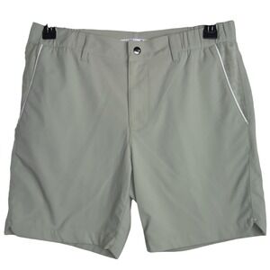 Criquet Mens Medium Sage Green Woven Nylon Stretch Golf Shorts NWT